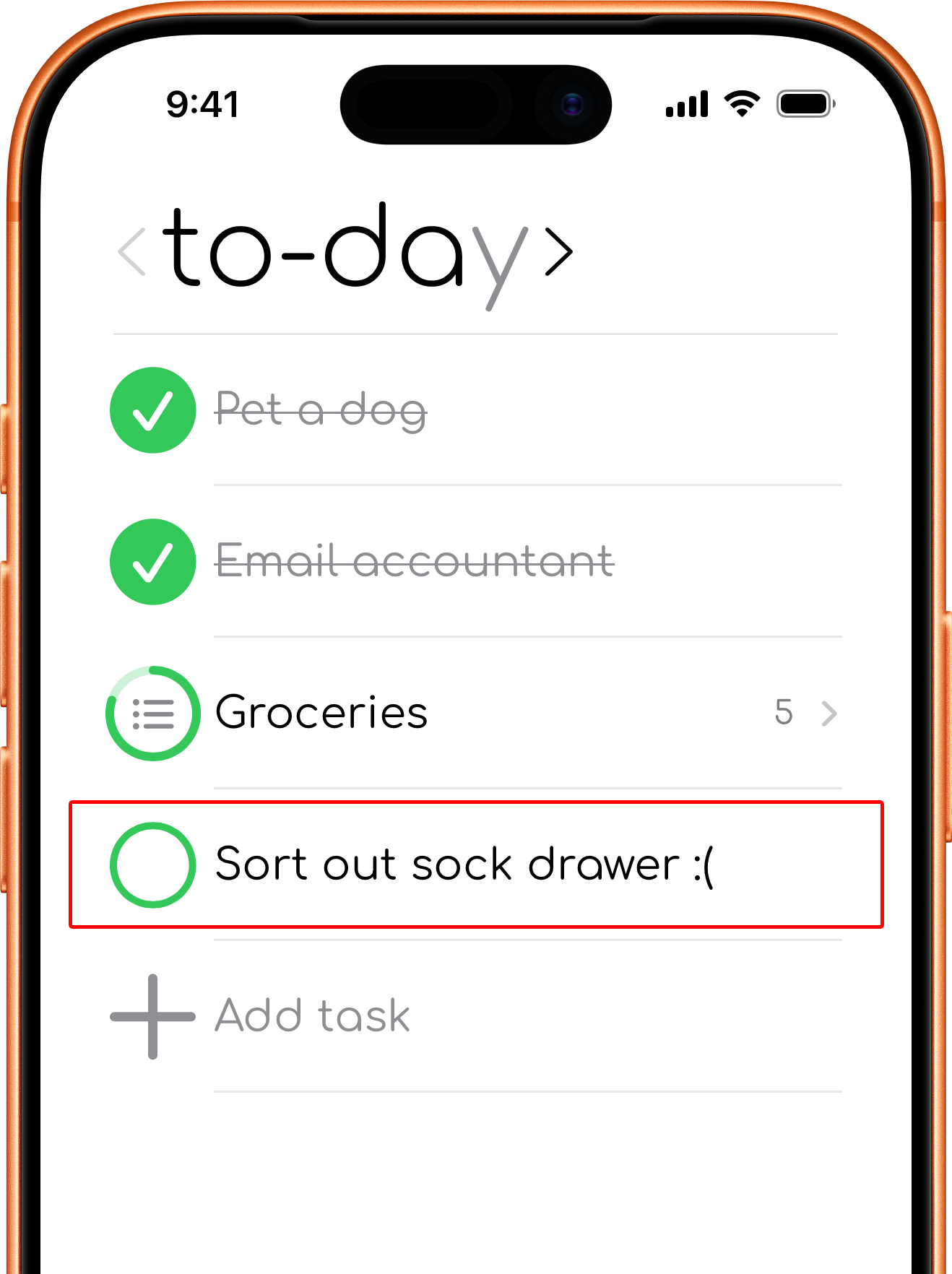 A task